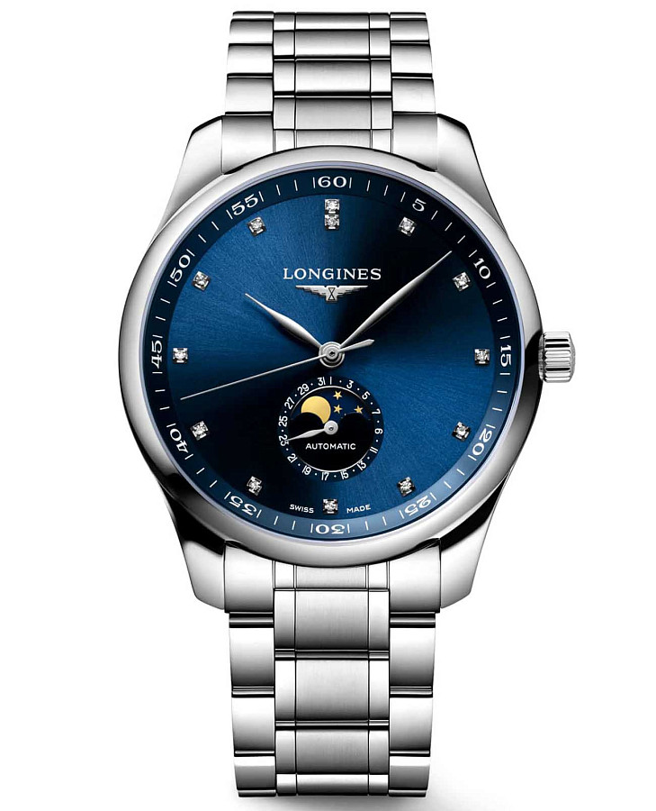 Часы Longines Master Collection L2.919.4.97.6 — мужские, синий