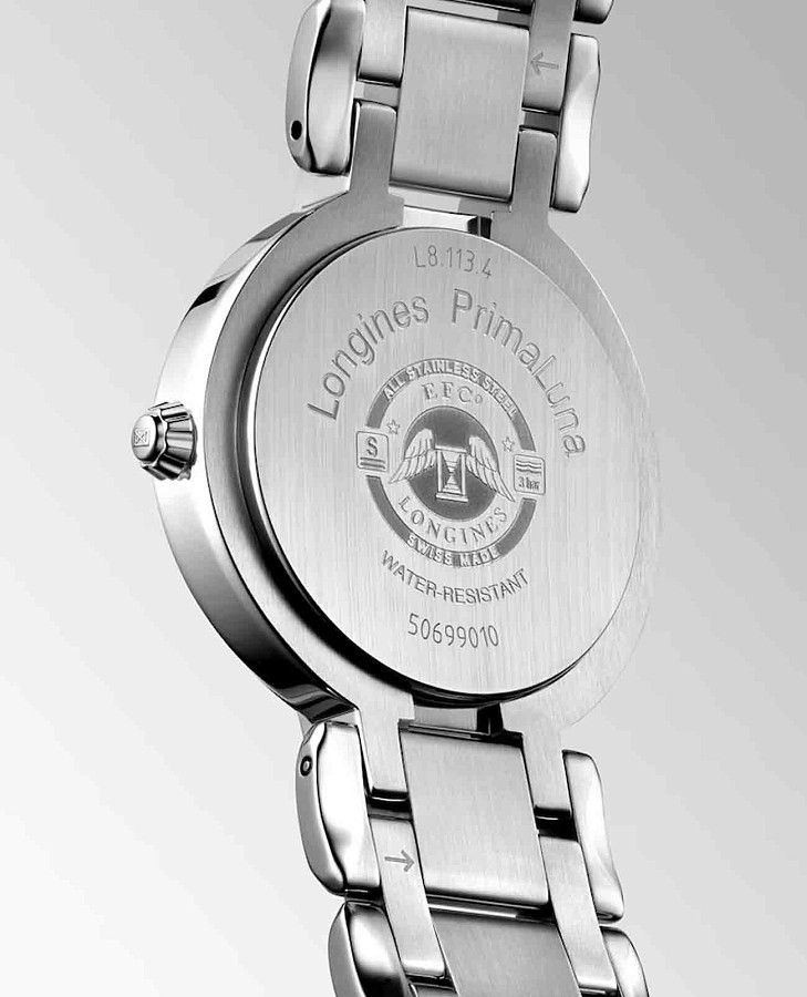 Часы Longines PrimaLuna L8.113.4.98.6 — механические, металл сталь