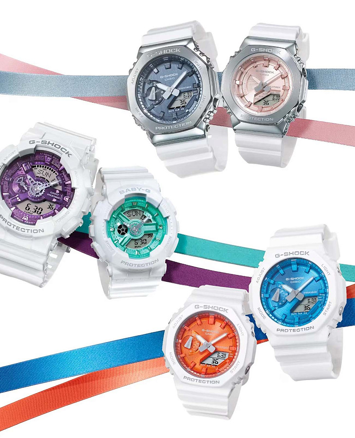 Часы Casio G-Shock GA-2100WS-7ADR (GA-2100WS-7A) — полимер, мужские