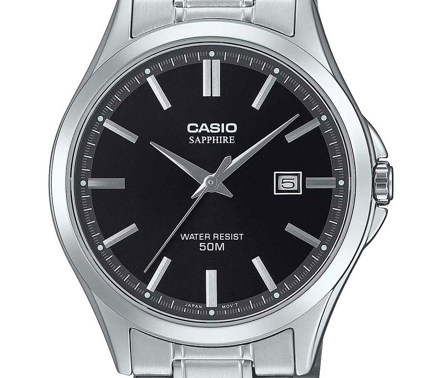 Часы Casio Collection Standard MTS-115D-1A — кварцевые, сталь металл