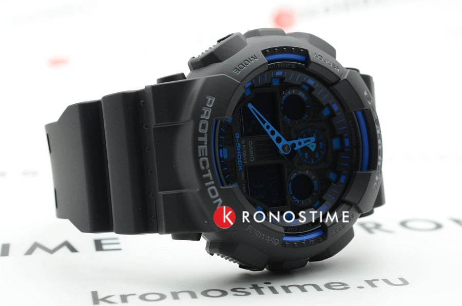 Часы Casio G-Shock GA-100-1A2NDR (GA-100-1A2DR) — мужские, артикул GA-100-1A2