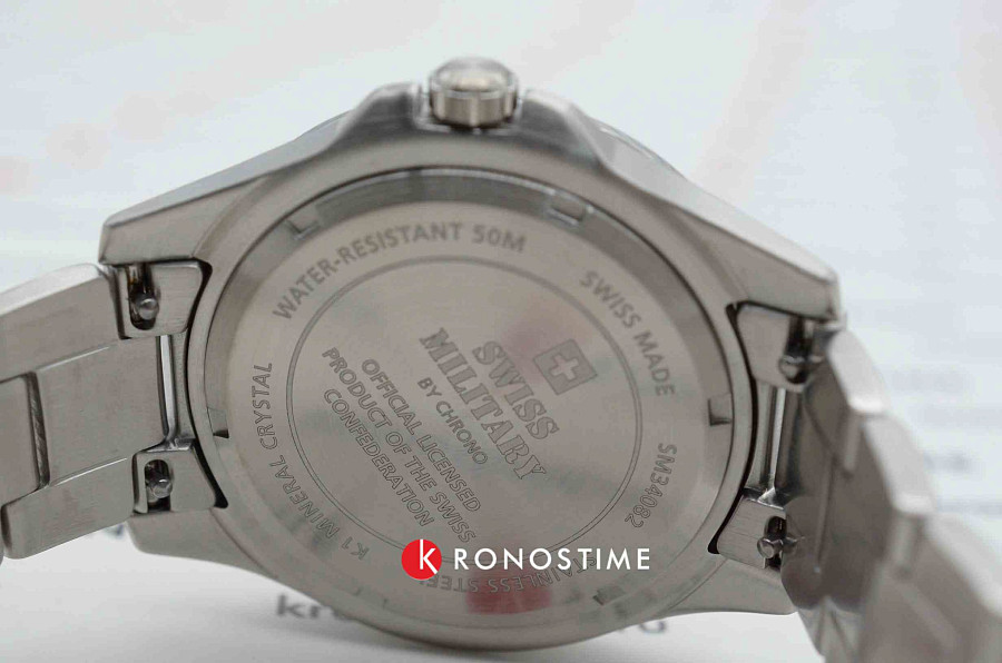 Часы Swiss Military by Chrono SM34082.01 — мужские, нержавеющая сталь