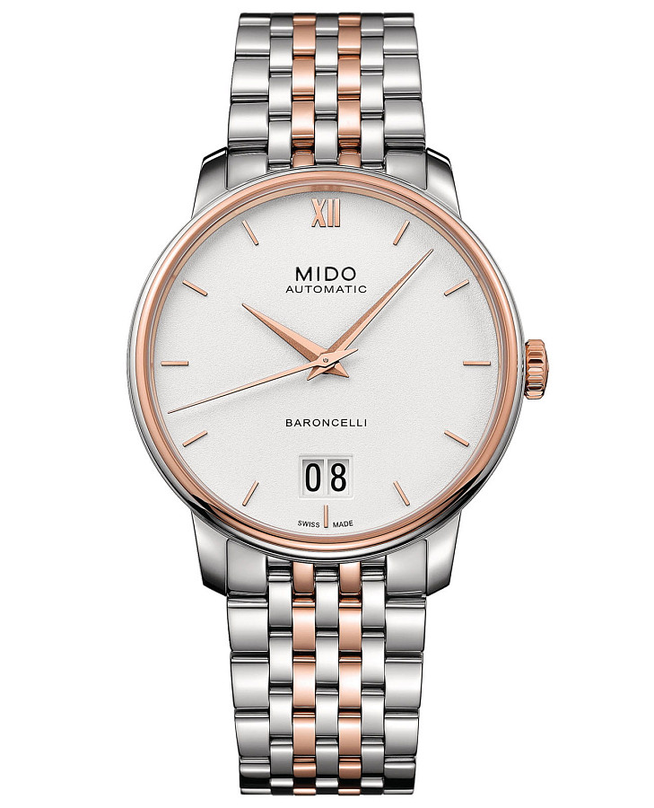 Часы Mido Baroncelli Big Date M027.426.22.018.00 — мужские, белый