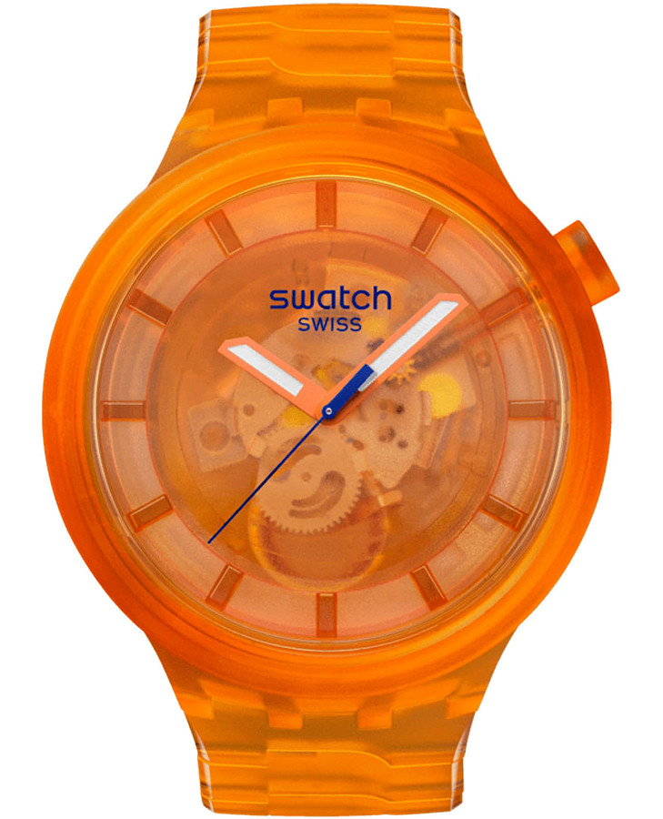 Часы Swatch Big Bold Biosourced Lacquered SB05O103 — мужские, оранжевый