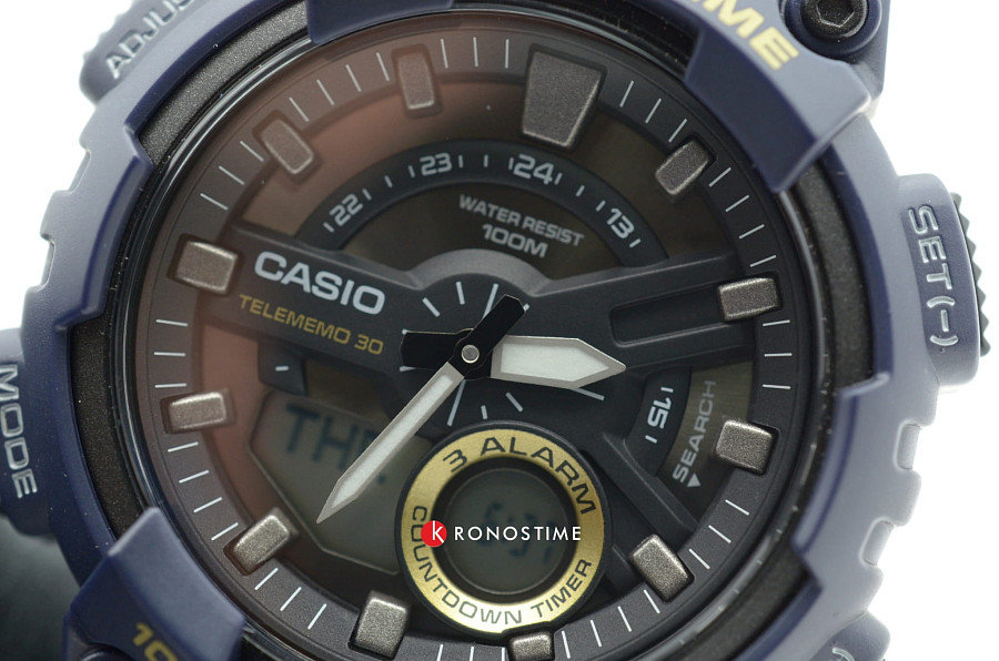 Часы Casio Collection AEQ-110W-2AVDF (AEQ-110W-2A) — пластик, Япония