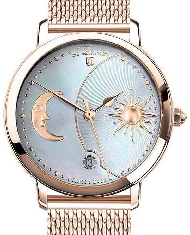 Часы L'Duchen Day & Night D 781.41.33 M — кварцевые, металл сталь