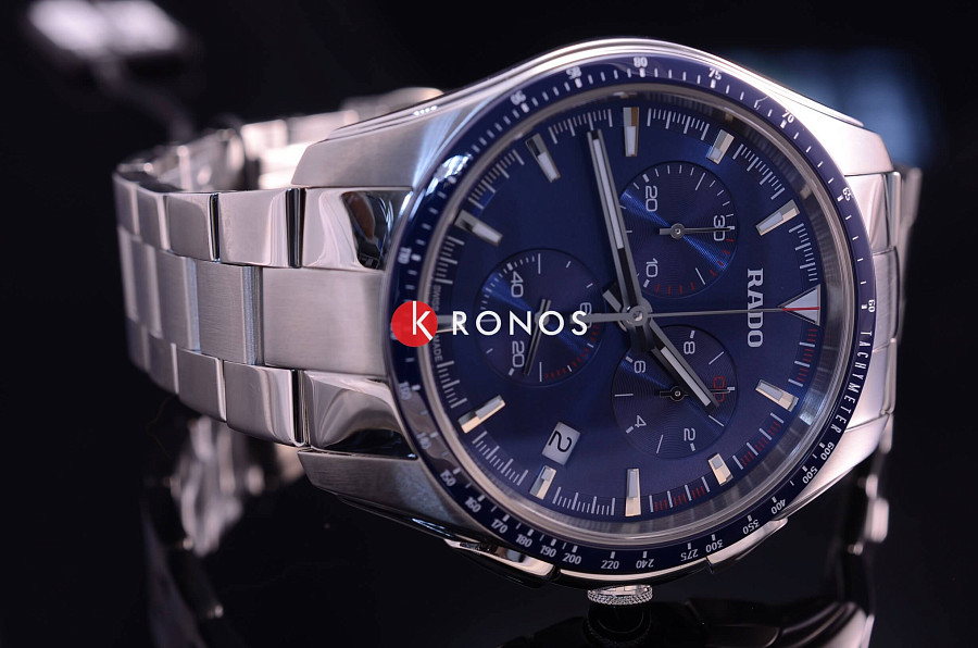 Часы Rado Hyperchrome Chronograph R32259203 — синий, кварцевые