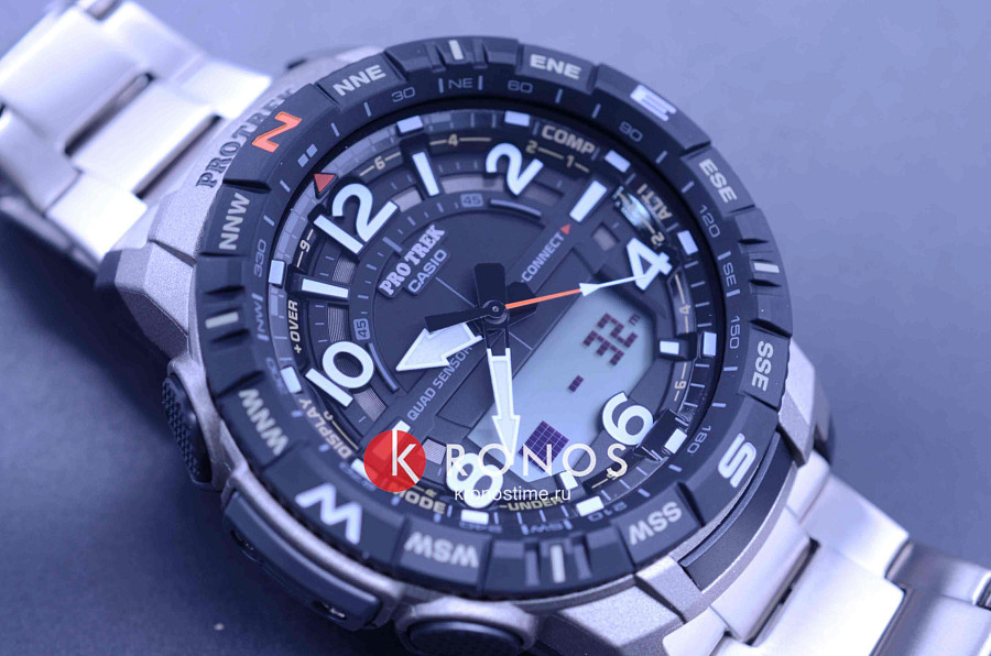 Часы Casio Pro Trek PRT-B50T-7 — кварцевые, пластик