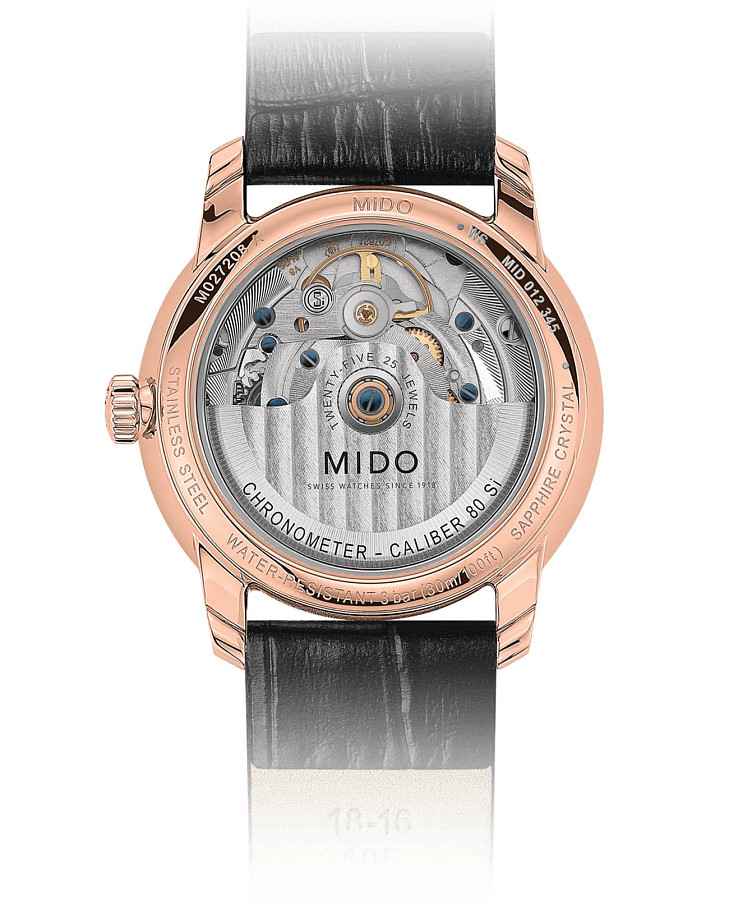 Часы Mido Baroncelli Chronometer M027.208.36.036.00 — механические, сталь металл