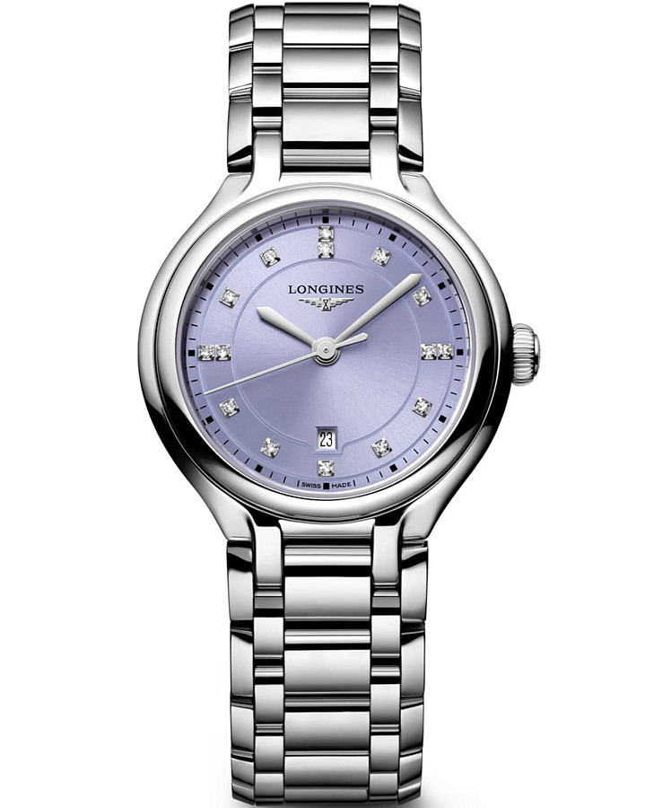 Часы Longines PrimaLuna L8.142.4.07.6 — женские, фиолетовый