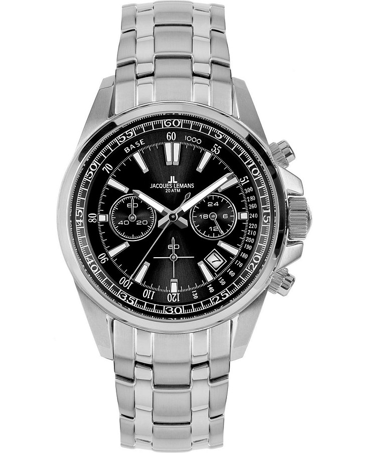 Часы Jacques Lemans Sport 1-2117i — мужские, черный
