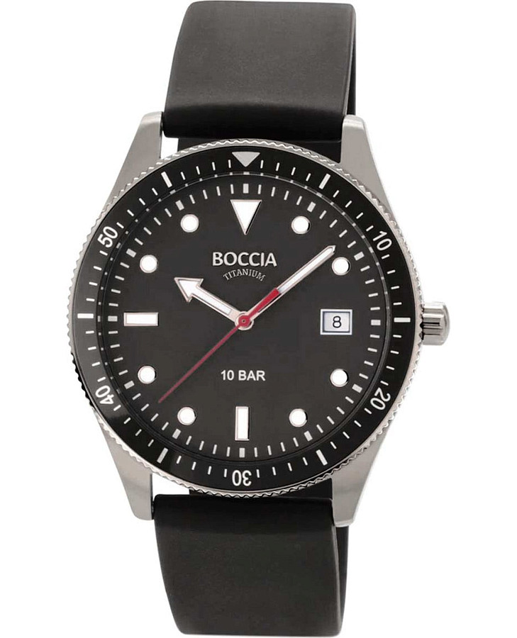 Часы Boccia Titanium 3664-01 — мужские, черный
