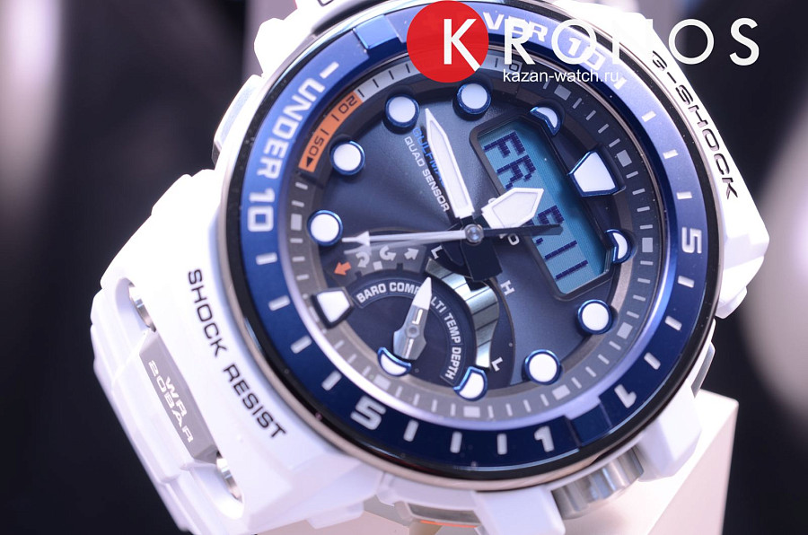 Часы Casio G-Shock GWN-Q1000-7A — электронные, пластик сталь