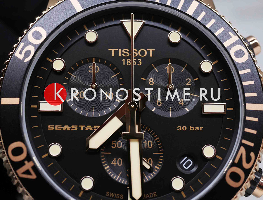 Часы Tissot Seastar 1000 Chronograph T120.417.37.051.00 — мужские, каучук