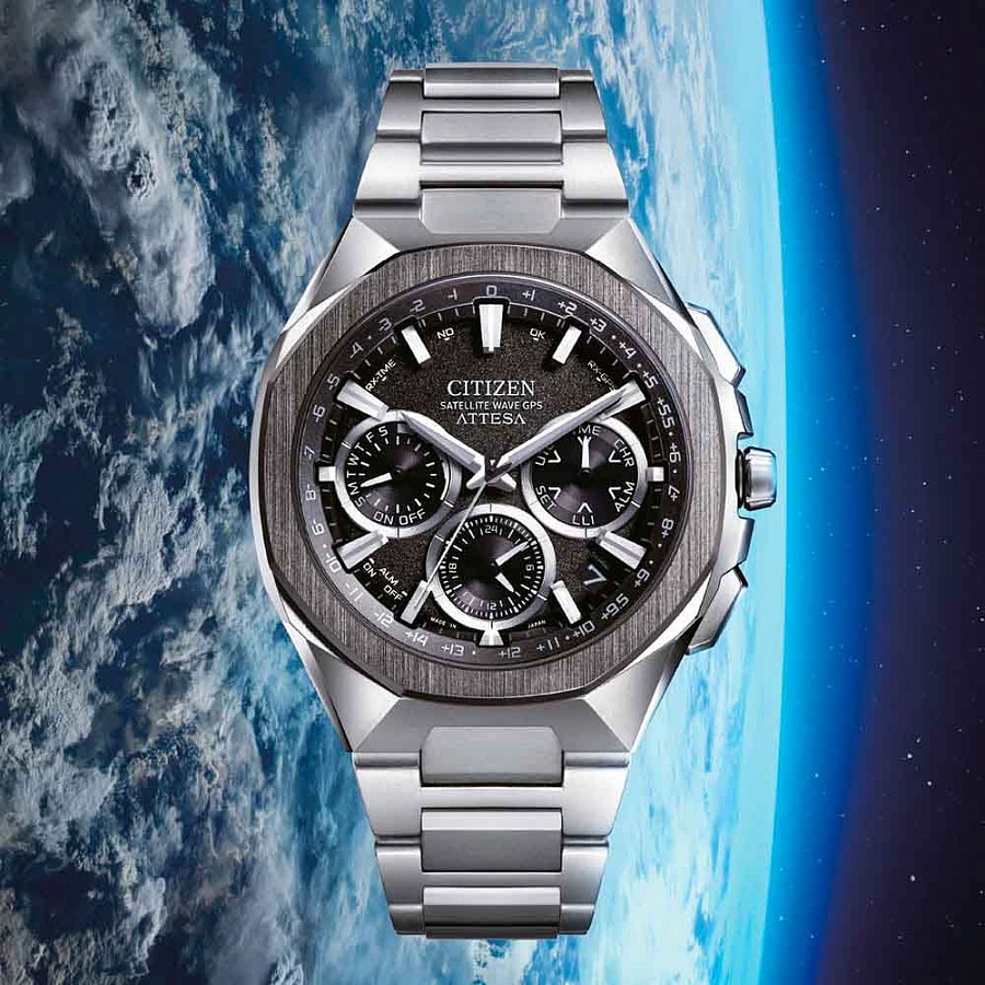 Часы Citizen Attesa CC4104-53E — черный, титан