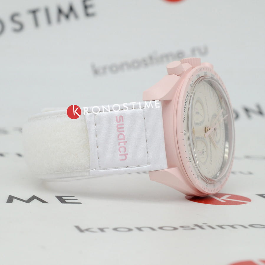 Часы Swatch x Omega Bioceramic Moonswatch Mission to Venus SO33P100 — биокерамика, Швейцария