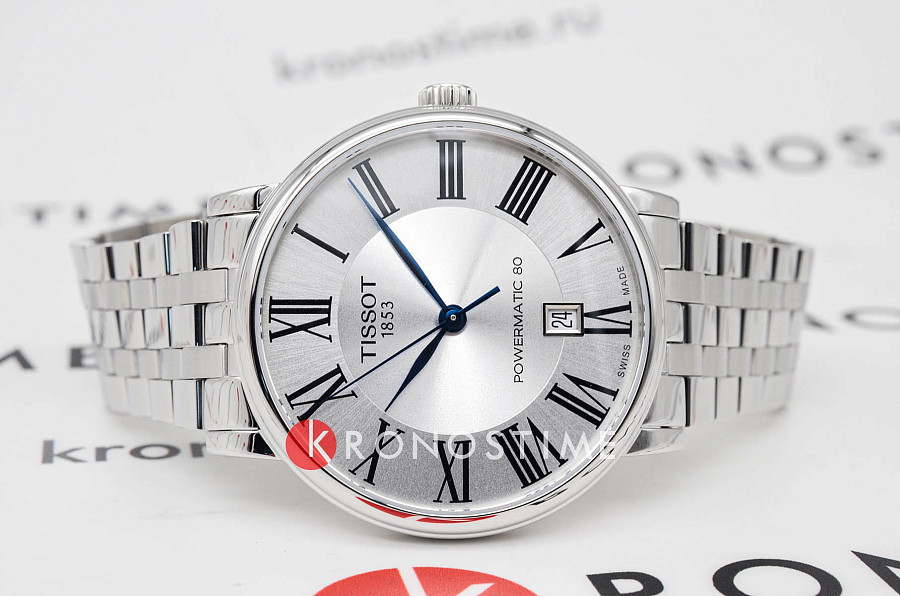 Часы Tissot Carson Premium Powermatic 80 T122.407.11.033.00 — механические, сталь металл