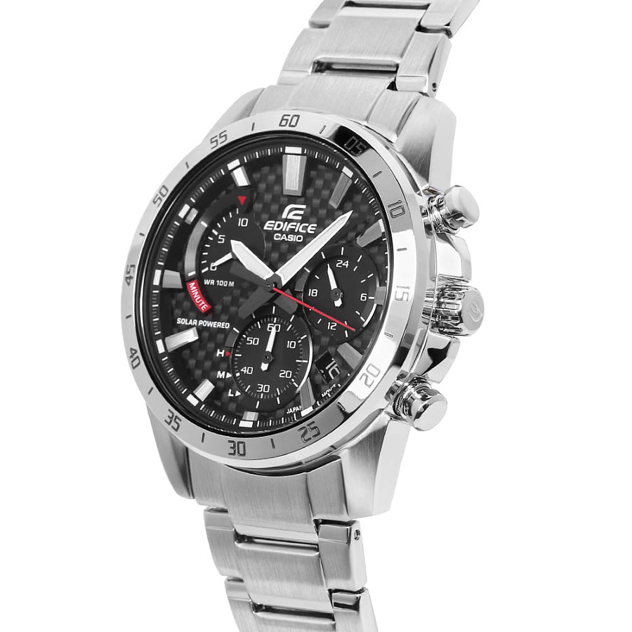 Часы Casio Edifice EQS-930D-1A — мужские, сталь с ip покрытием