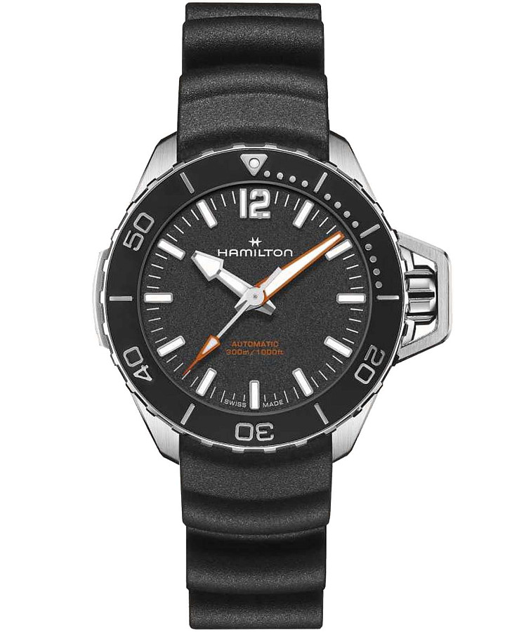 Часы Hamilton Khaki Navy Frogman Auto H77455330 — мужские, черный