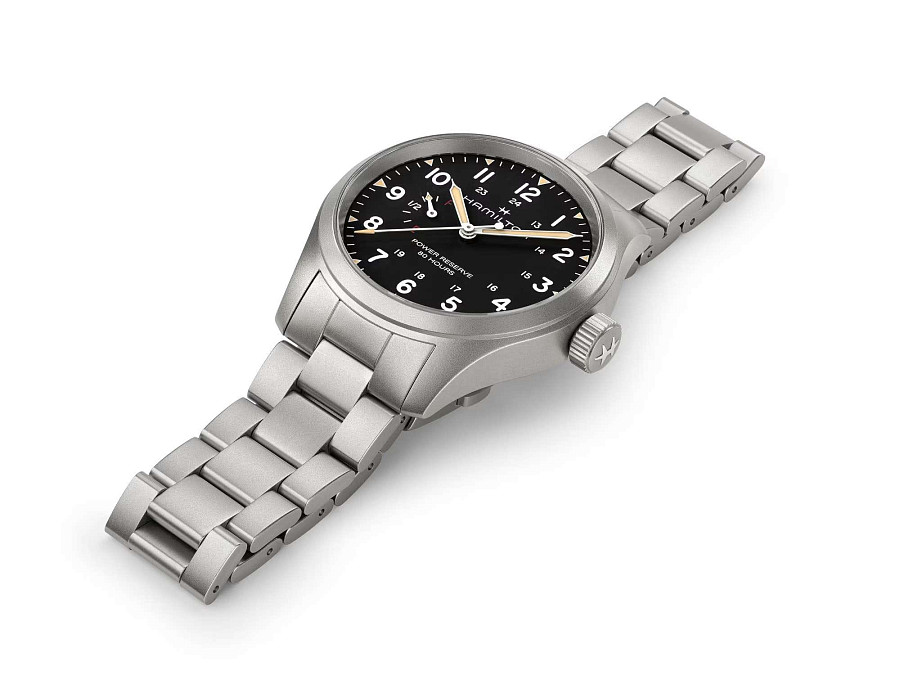Часы Hamilton Khaki Field Mechanical Power Reserve 40mm H69509130 — металл сталь, Швейцария
