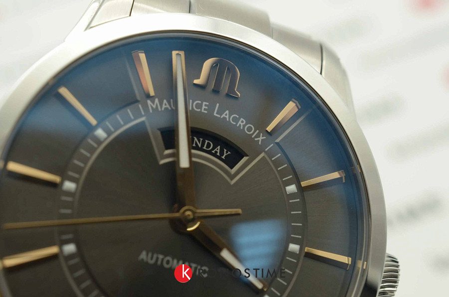 Часы Maurice Lacroix Pontos Day Date PT6358-SS002-331-1 — мужские, нержавеющая сталь