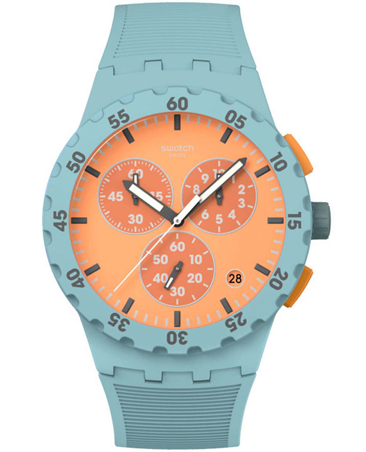 Часы Swatch Chrono 42 Standard SUSL401 — женские, оранжевый