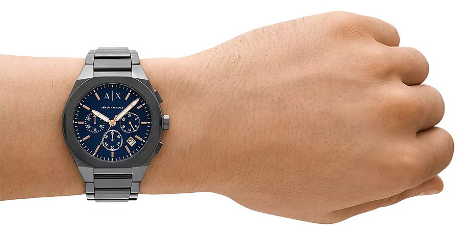 Часы Armani Exchange Rafael AX4182 — синий, металл сталь