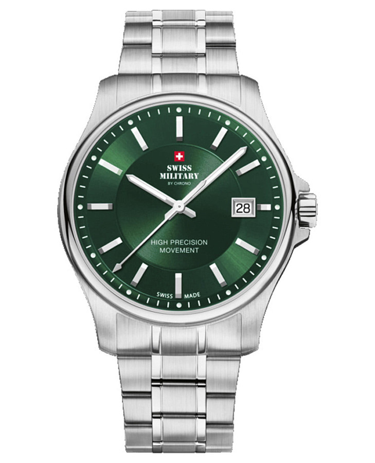 Часы Swiss Military by Chrono Сверхточные SM30200.31 — мужские, зеленый