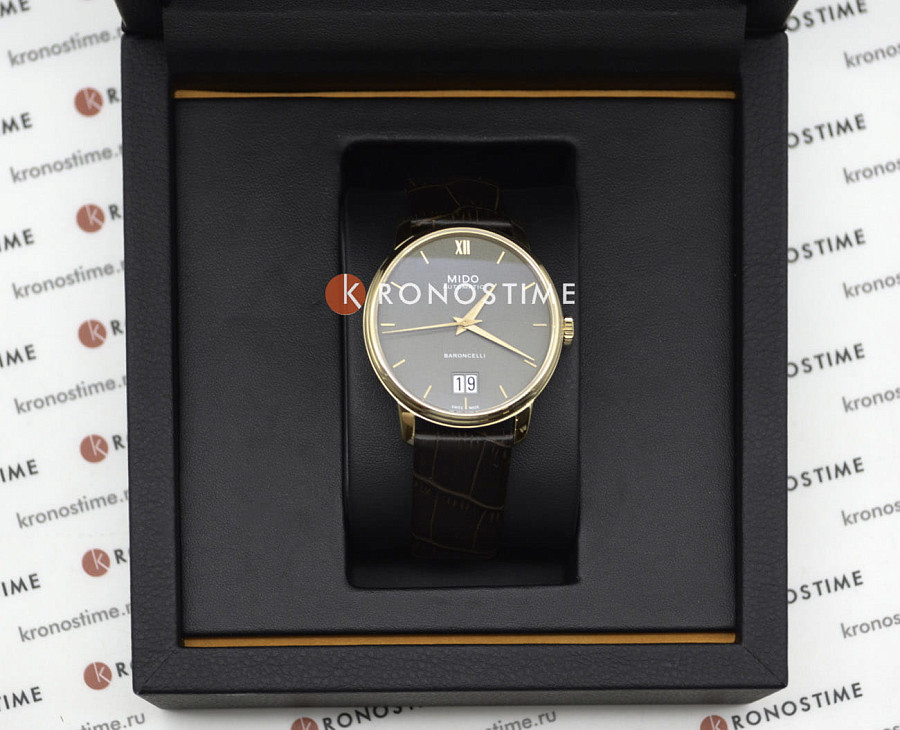 Часы Mido Baroncelli M027.426.36.088.00 — мужские, кожаный