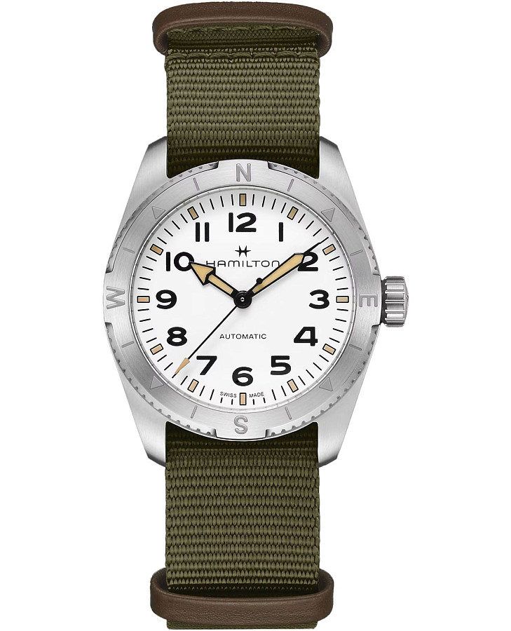Часы Hamilton Khaki Field Mechanical H70225910 — женские, белый