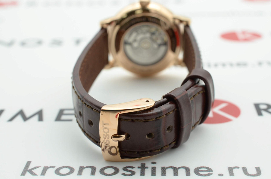 Часы Tissot Carson Premium Automatic Lady T122.207.36.033.00 — коричневый, сталь металл