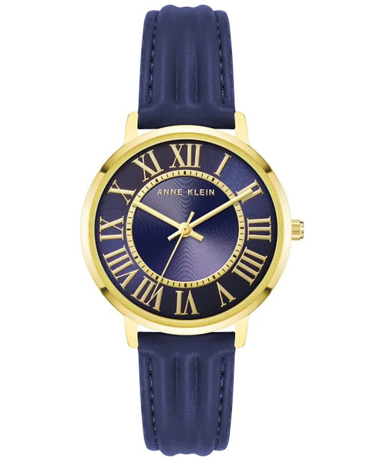 Часы Anne Klein Leather 3836GPNV — женские, синий