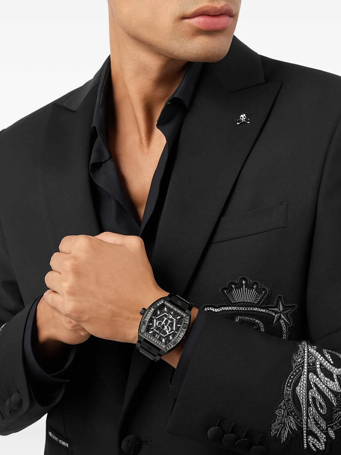 Часы Philipp Plein The Hexagon Phantom PWPUA1125 — нержавеющая сталь с ip-покрытием, мужские