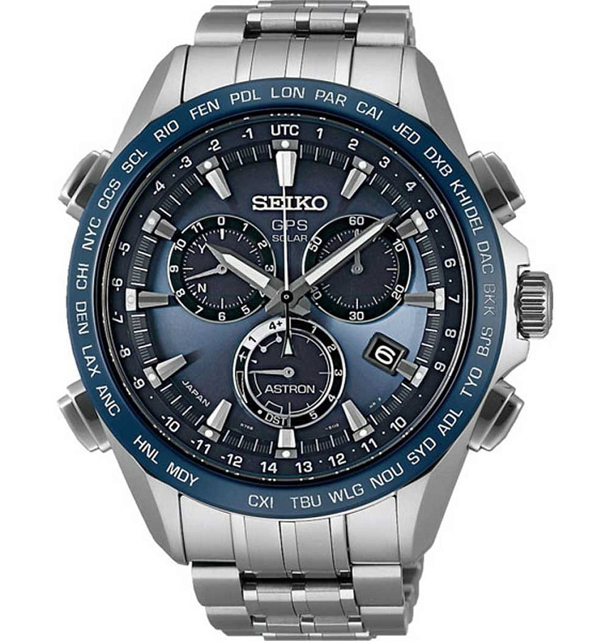 Часы Seiko Astron GPS Solar SSE005J1 — мужские, синий