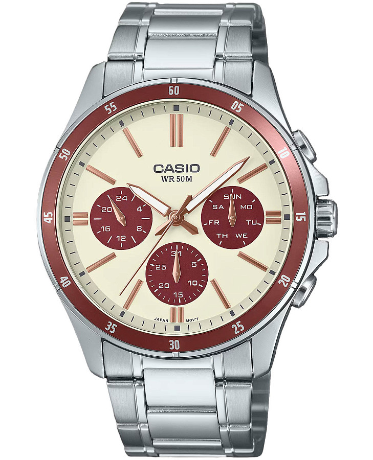 Часы Casio Collection MTP-1374D-5A2 — мужские, бежевый
