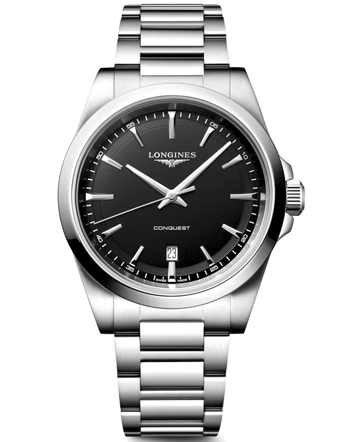 Часы Longines Conquest 41 mm L3.860.4.52.6 — мужские, черный
