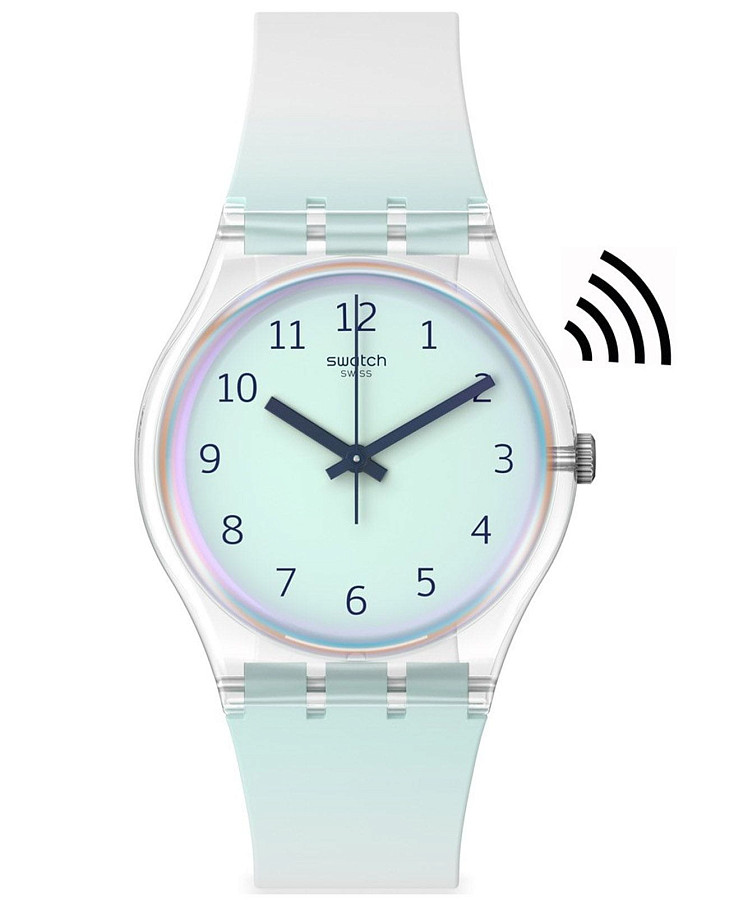 Часы Swatch Gent Biosourced Swatch Pay! SO28K110-5300 — женские, прозрачный