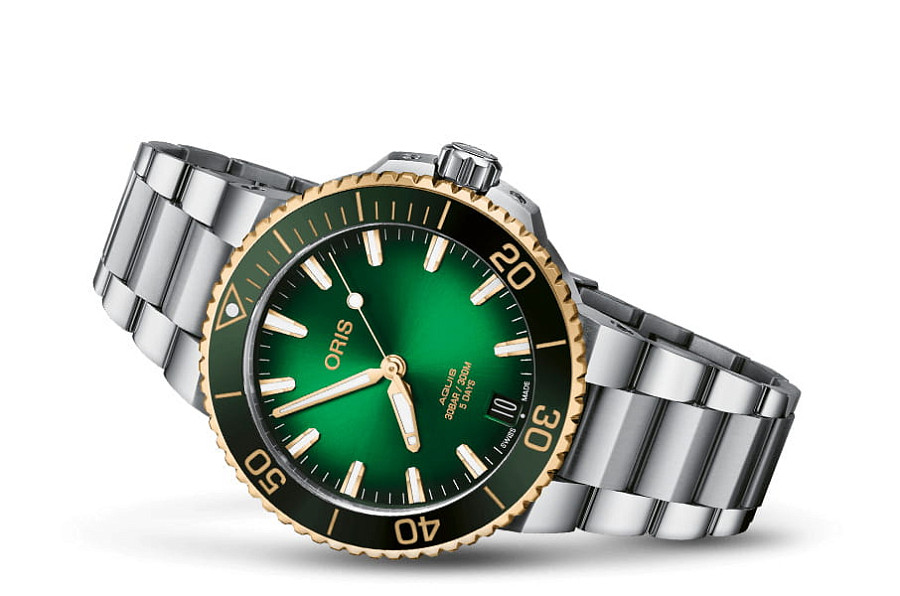 Часы Oris Aquis Date Calibre 400 01 400 7769 6357-07 8 22 09PEB — механические, металл сталь