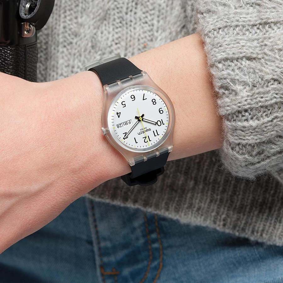 Часы Swatch Gent Biosourced Standard SO28K701 — пластик, Швейцария