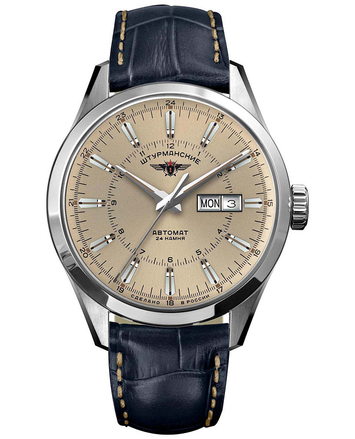Часы Штурманские Открытый Космос Day-Date Автомат NH36/1891772 — мужские, бежевый