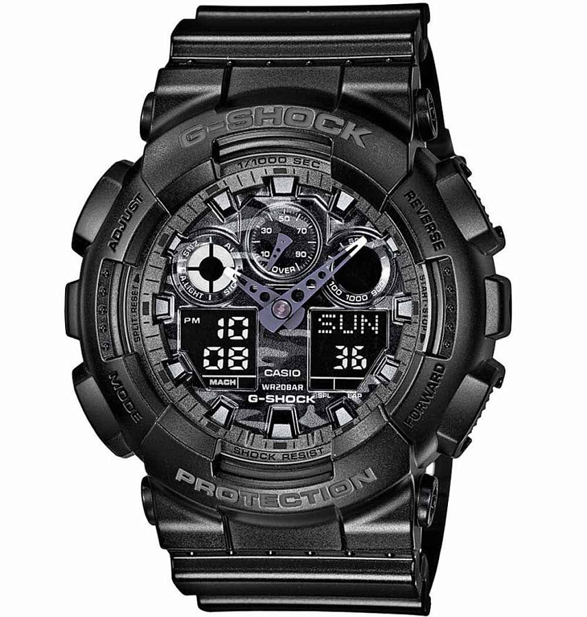 Часы Casio G-Shock GA-100CF-1A — мужские, черный