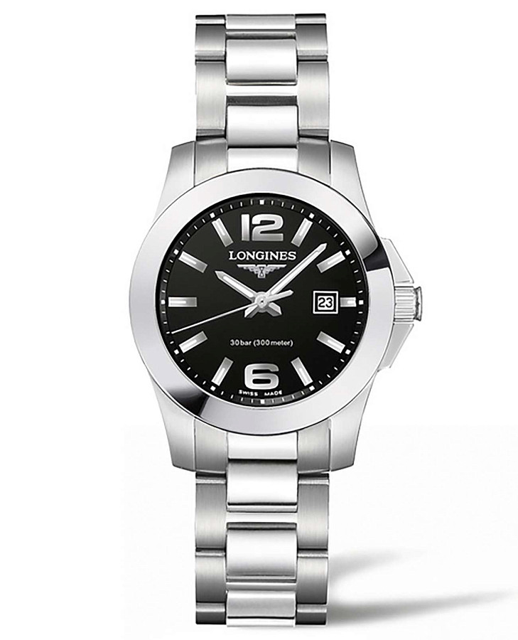 Часы Longines Conquest L3.376.4.58.6 — женские, черный
