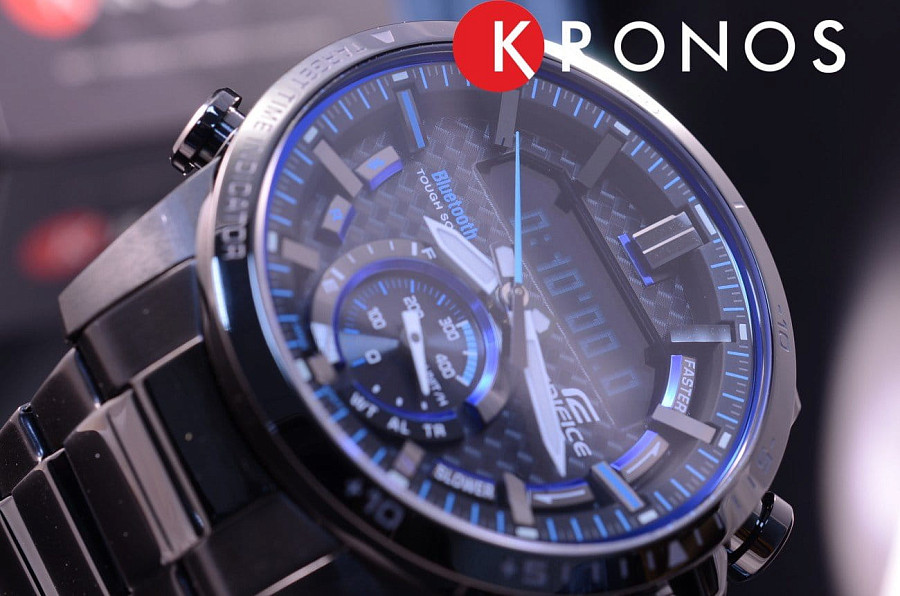 Часы Casio Edifice ECB-800DC-1A — сталь с ip покрытием, мужские