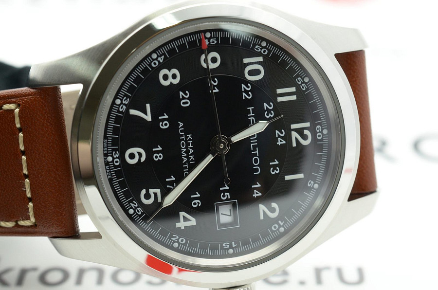 Часы Hamilton Khaki Field Auto H70555533 — сталь, кожаный