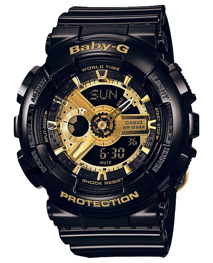 Часы Casio Baby-G BA-110-1A — женские, желтый