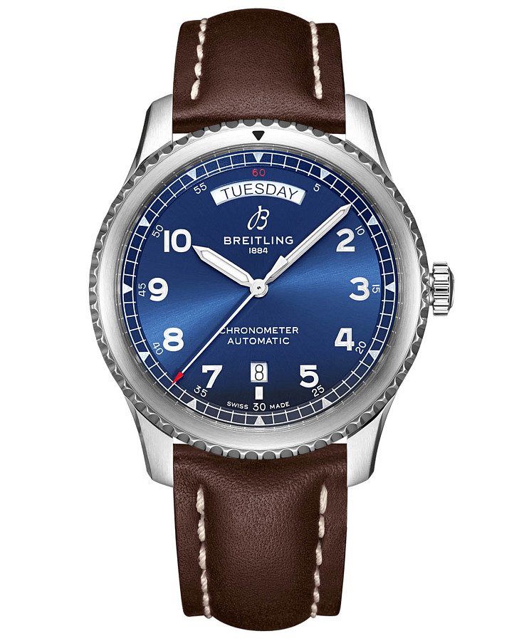 Часы Breitling Aviator 8 Automatic Day & Date 41 A45330101C1X2 — мужские, синий