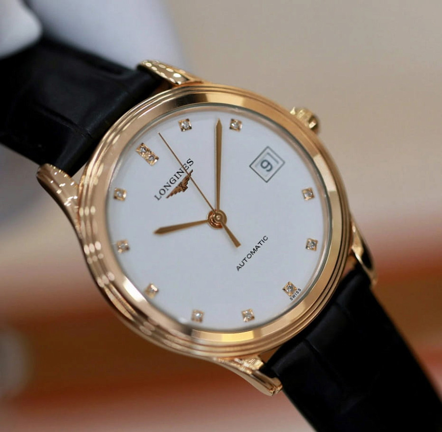 Часы Longines Flagship L4.774.8.27.2 — мужские, черный