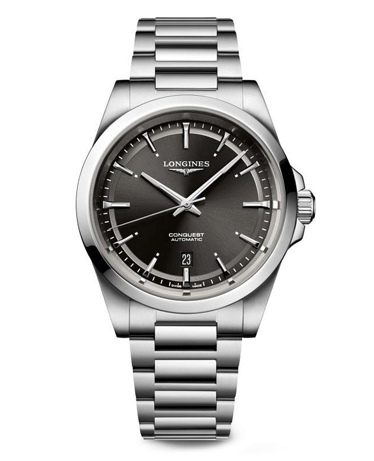 Часы Longines Conquest L3.830.4.52.6 — мужские, черный