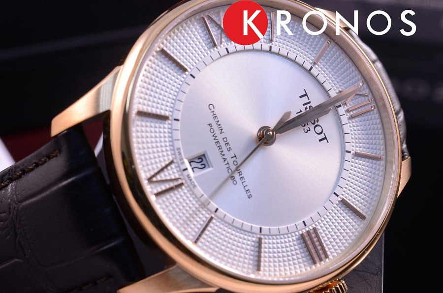 Часы Tissot Chemin des Tourelles Powermatic 80 T099.407.36.038.00 — кожаный, мужские