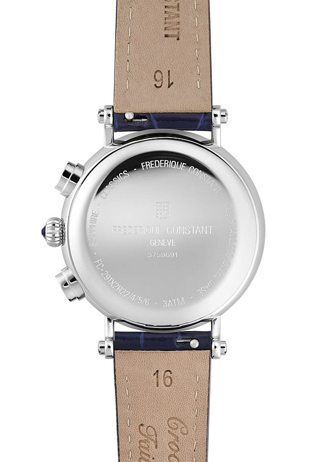 Часы Frederique Constant Classics Quartz Chronograph Ladies FC-291MPND2R6 — кварцевые, сталь металл
